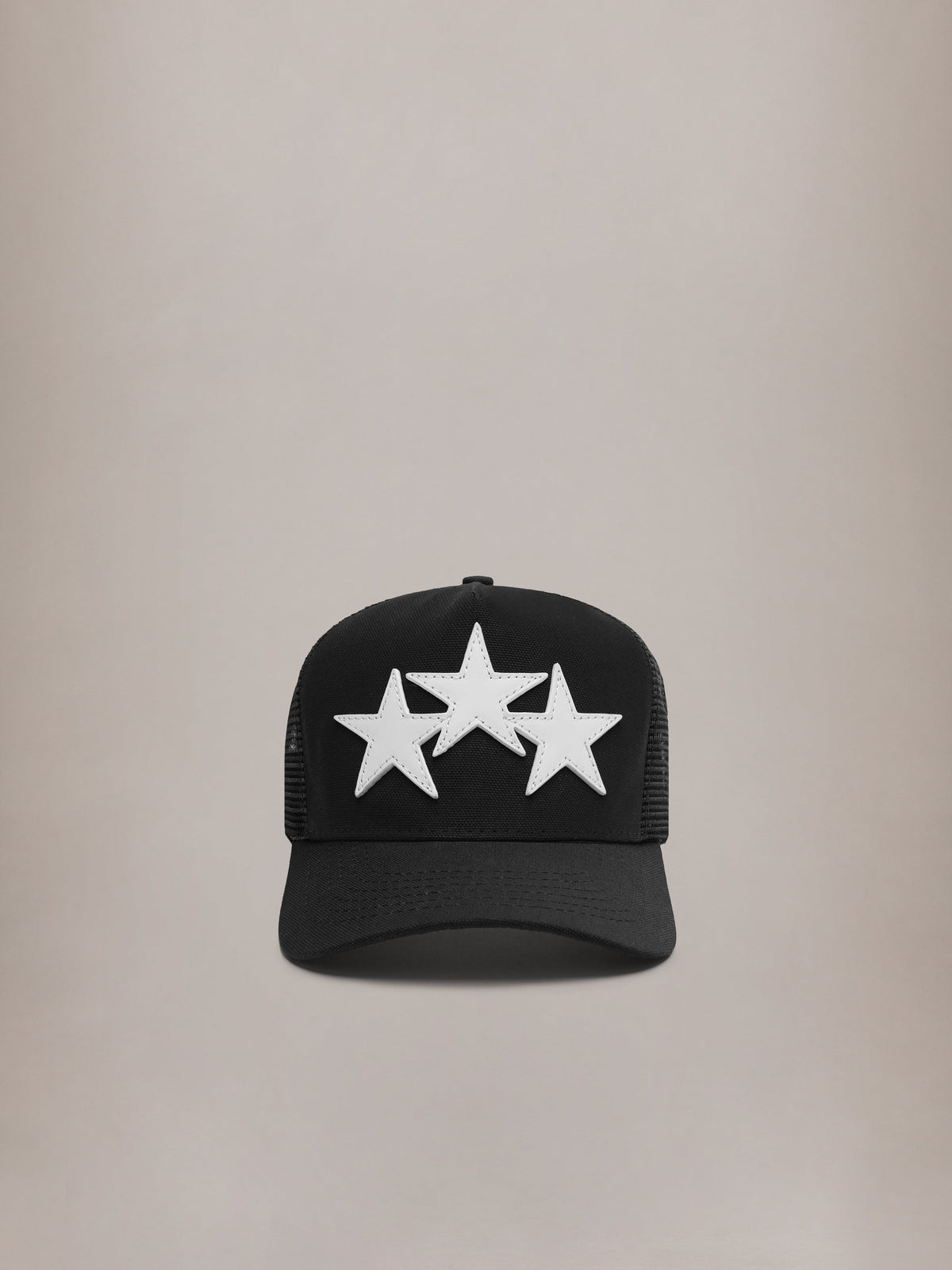 3 Star Trucker Hat - Black/White
