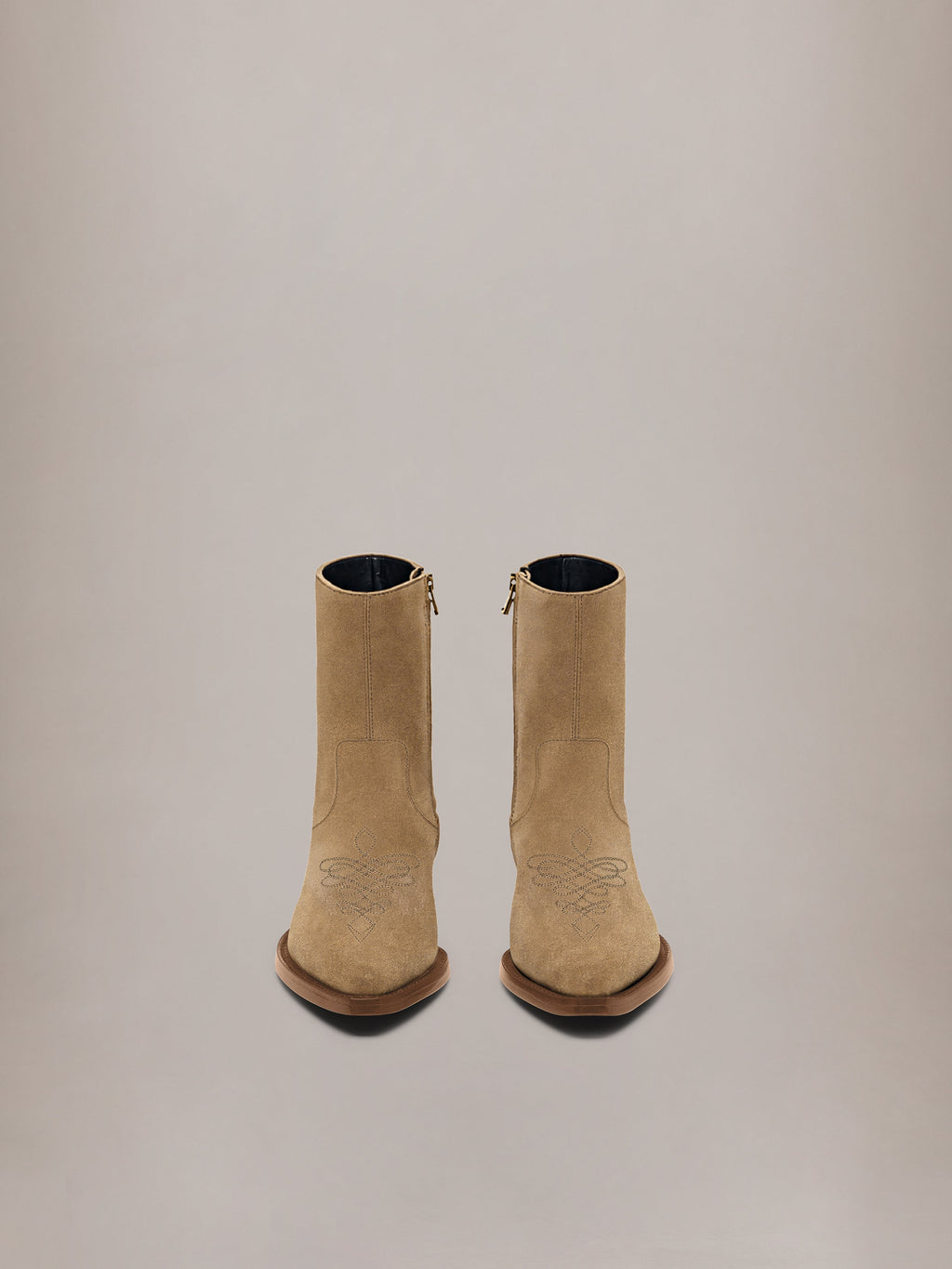 SUEDE RYDER BOOT - Cognac