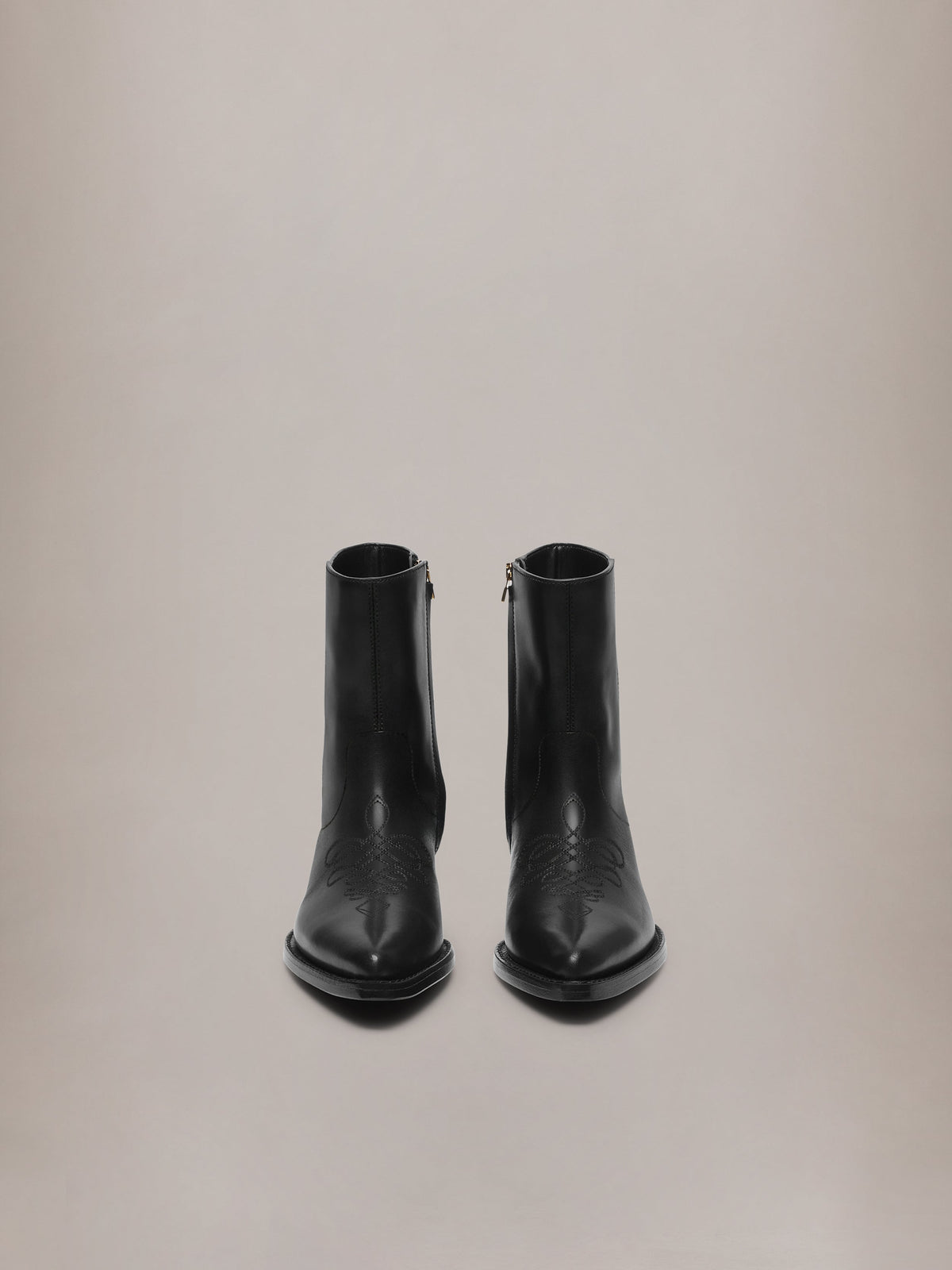 LEATHER RYDER BOOT - Black Gold