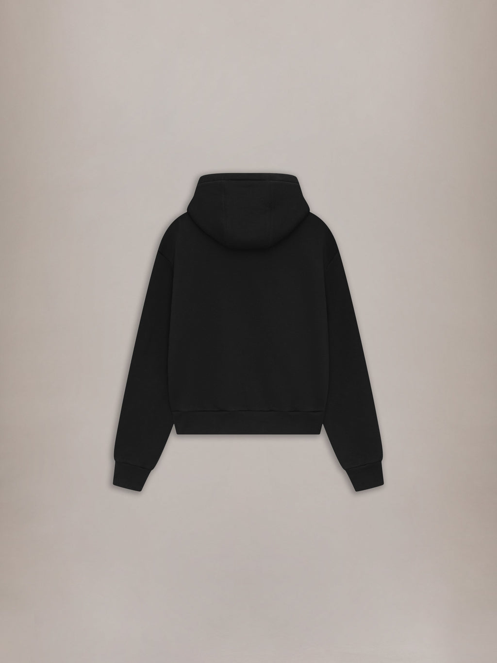 RELAXED ZIP UP HOODIE - BLACK