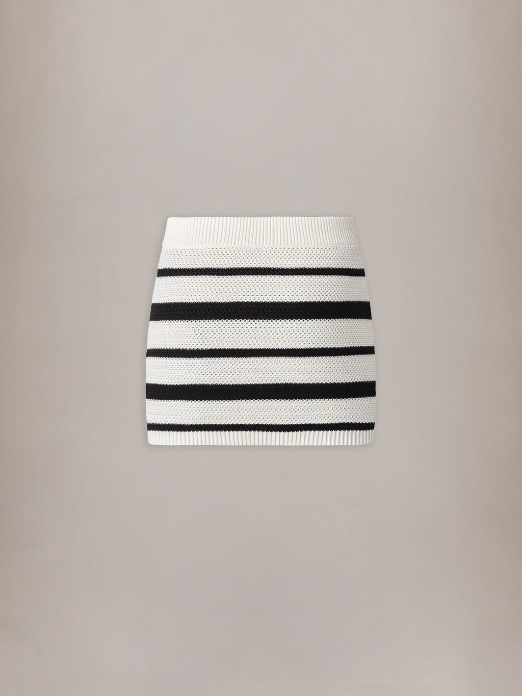 WOMEN - WOMEN'S MA STRIPED MINI SKIRT - Black Alabaster