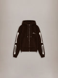 BONES FLEECE ZIP HOODIE - Dark Brown