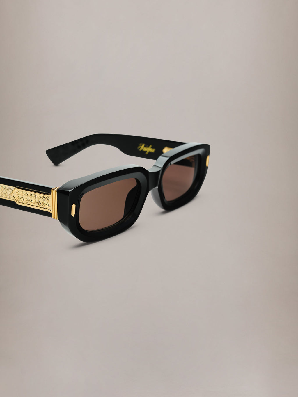 FAIRFAX EXPOSED EXTERNAL SUNGLASSES - Black Gold