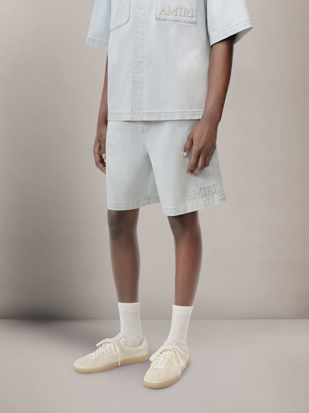 AMIRI 3D 5 POCKET SHORT - Light Indigo