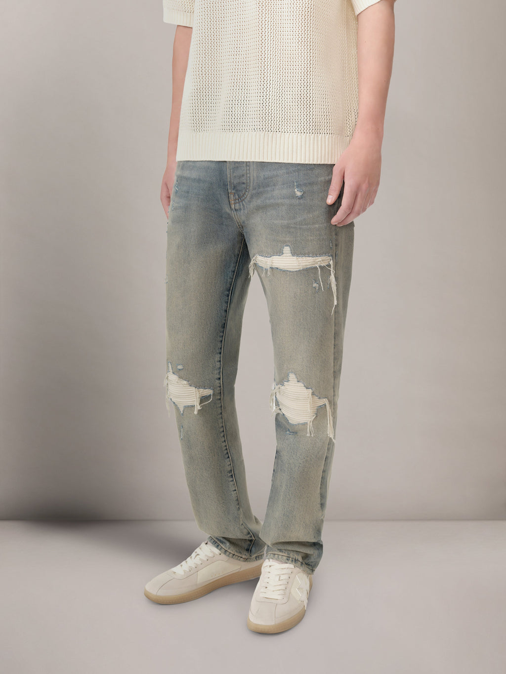 SUEDE STRAIGHT MX1 JEAN - Antique Indigo