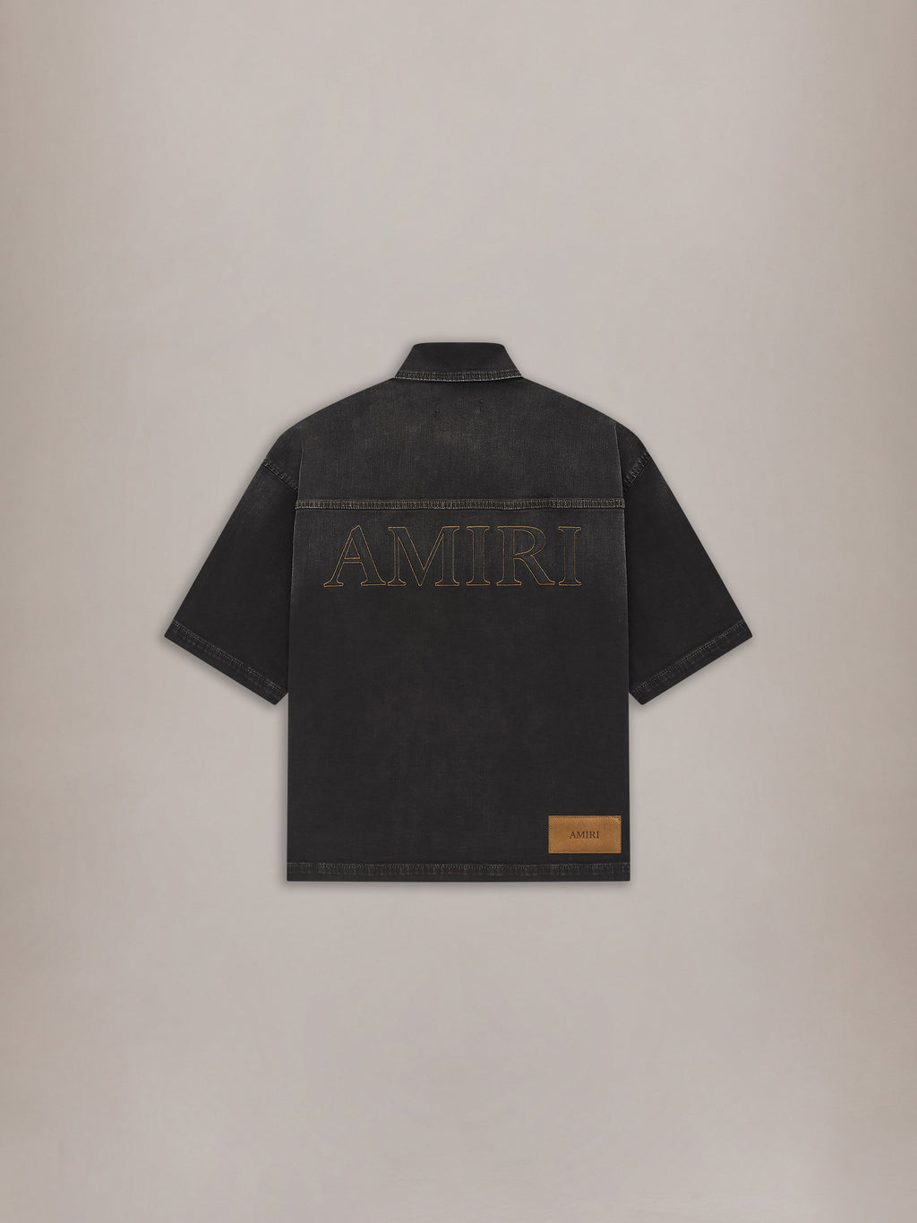 AMIRI 3D SHORT SLEEVE SNAP SHIRT - Vintage Black