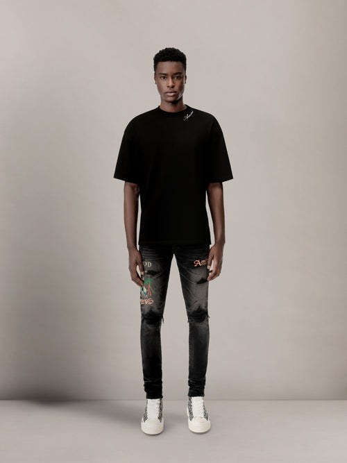 AMIRI SCRIPT TEE - Black