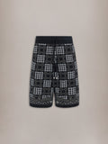 MA QUAD CHECK MESH KNIT SHORT - Black