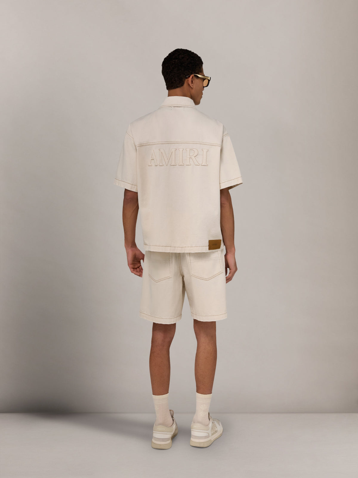 DRAWSTRING DENIM SHORT - Ecru