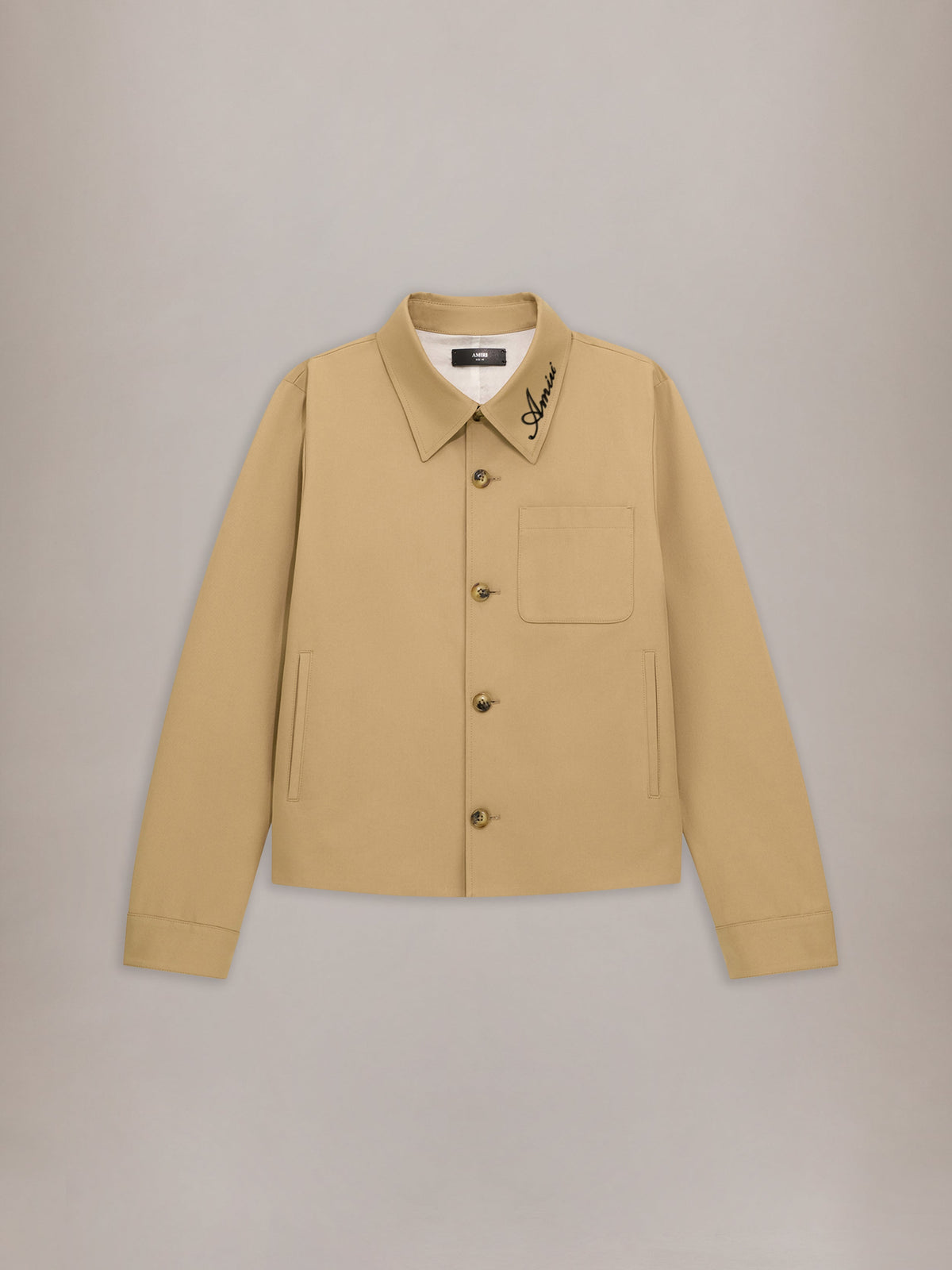 SCRIPT COLLAR SHIRT JACKET - Earth