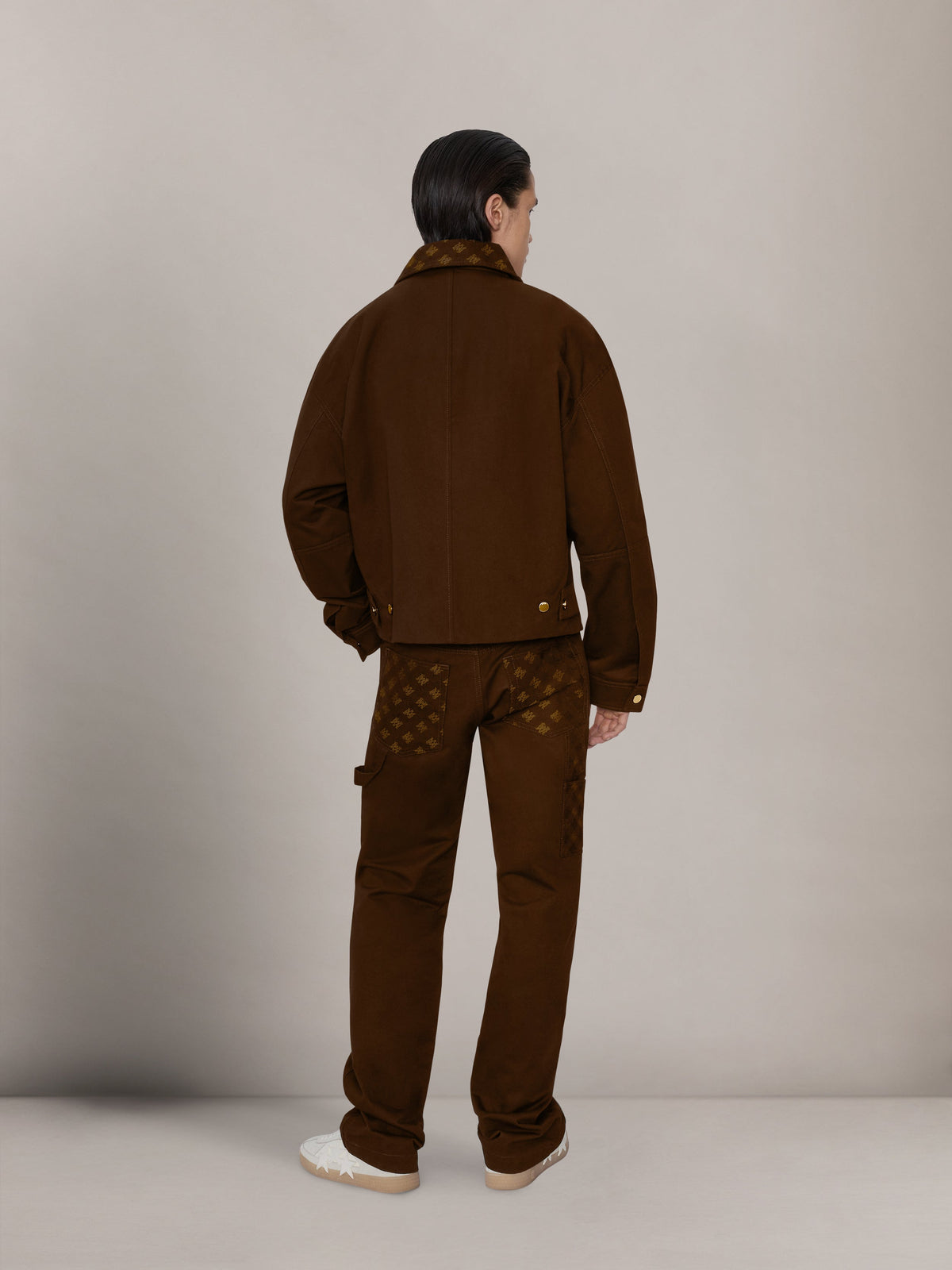 MA QUAD JACQUARD WORK JACKET - Dark Brown