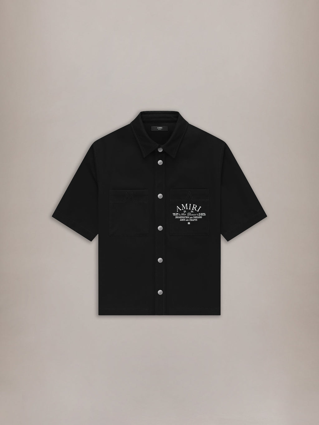 AMIRI ARTS DISTRICT CAMP SHIRT - BLACK