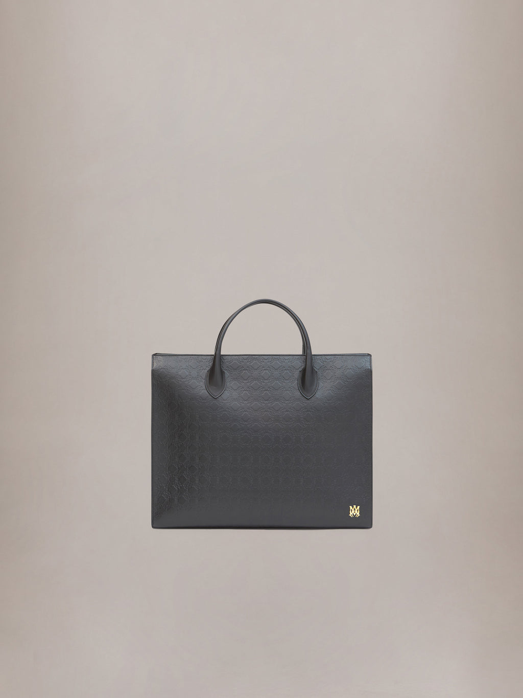MA QUAD LEATHER SMALL TOTE - Black