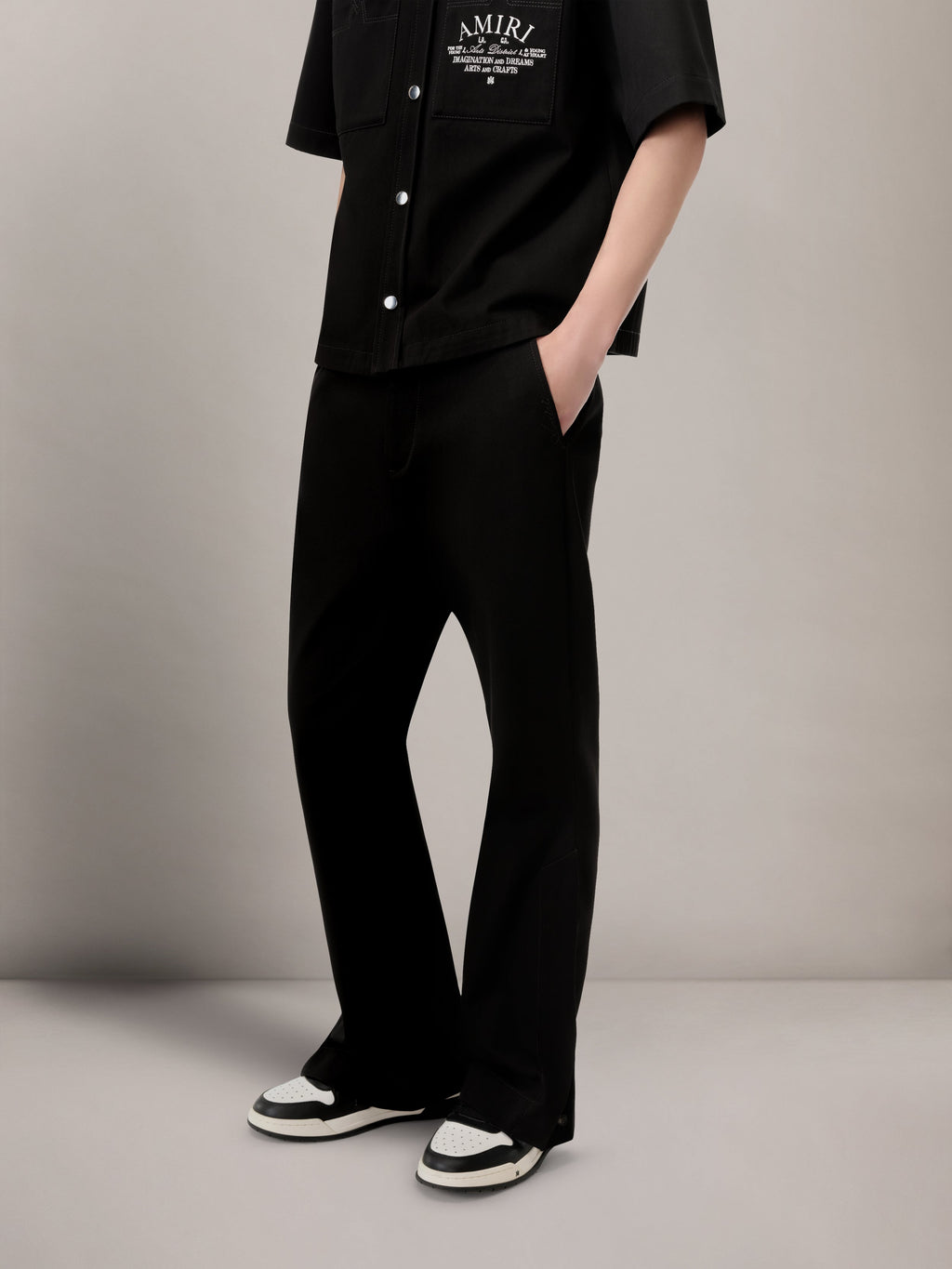 CHINO KICK FLARE - BLACK