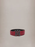 MA QUAD LEATHER 4CM BELT - Red Rose