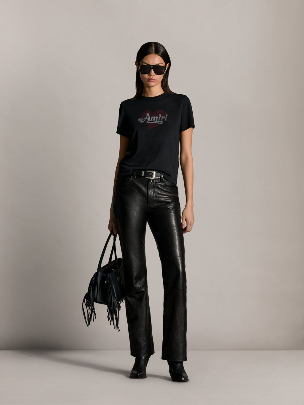 WOMEN - WOMEN'S AMIRI HEART TEE - Black