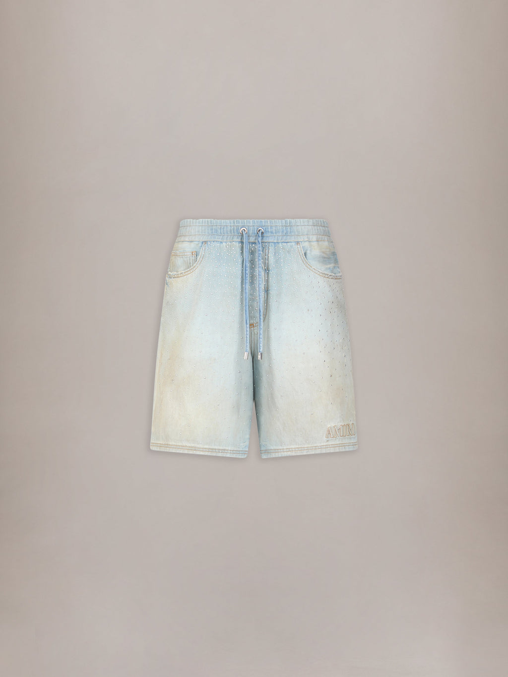 CRYSTALS DENIM SHORTS - Perfect Antique Indigo