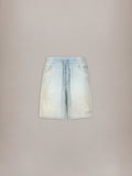 CRYSTALS DENIM SHORTS - Perfect Antique Indigo