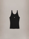 WOMEN - WOMEN'S MA EMBROIDERED RIBBED TANK - Black