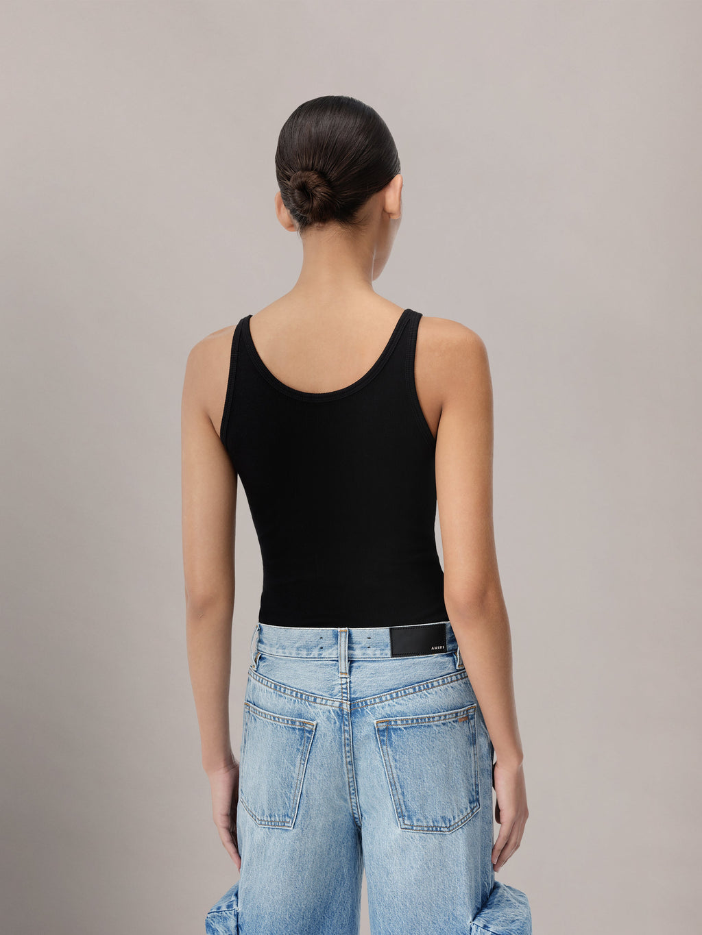 WOMEN - WOMEN'S MA EMBROIDERED RIBBED TANK - Black