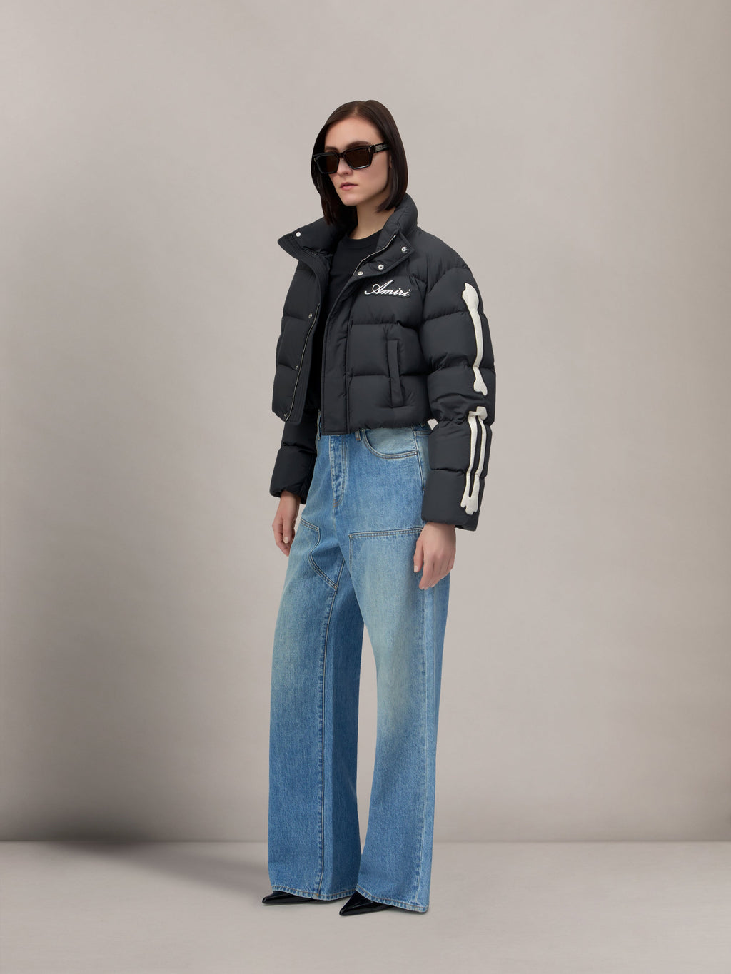WOMEN - WOMEN'S BONES CROPPED DOWN JACKET - Black