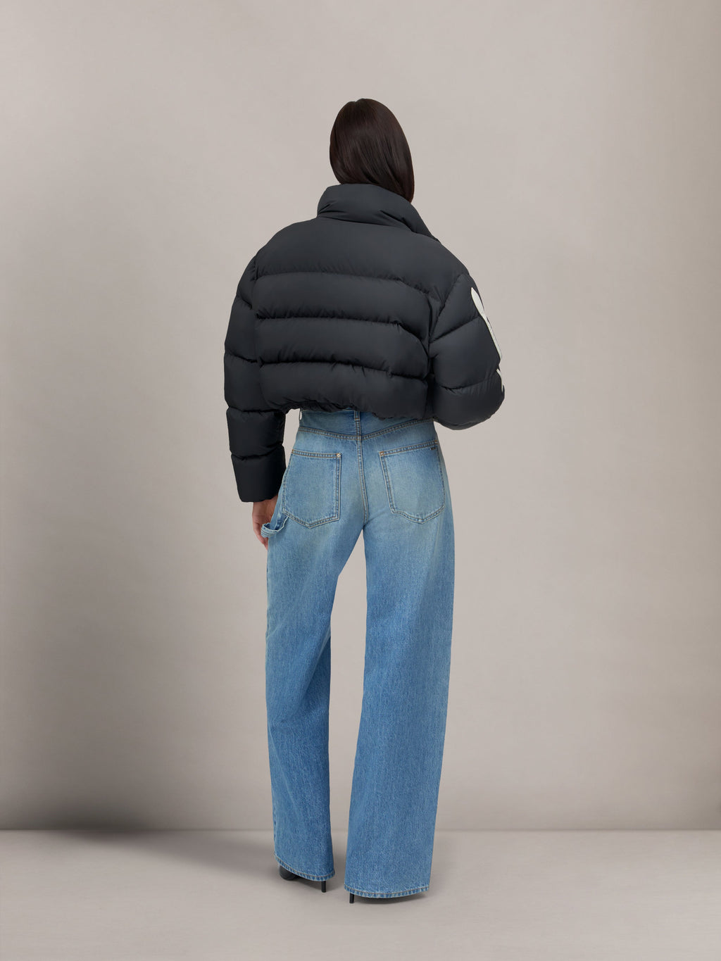 WOMEN - WOMEN'S BONES CROPPED DOWN JACKET - Black