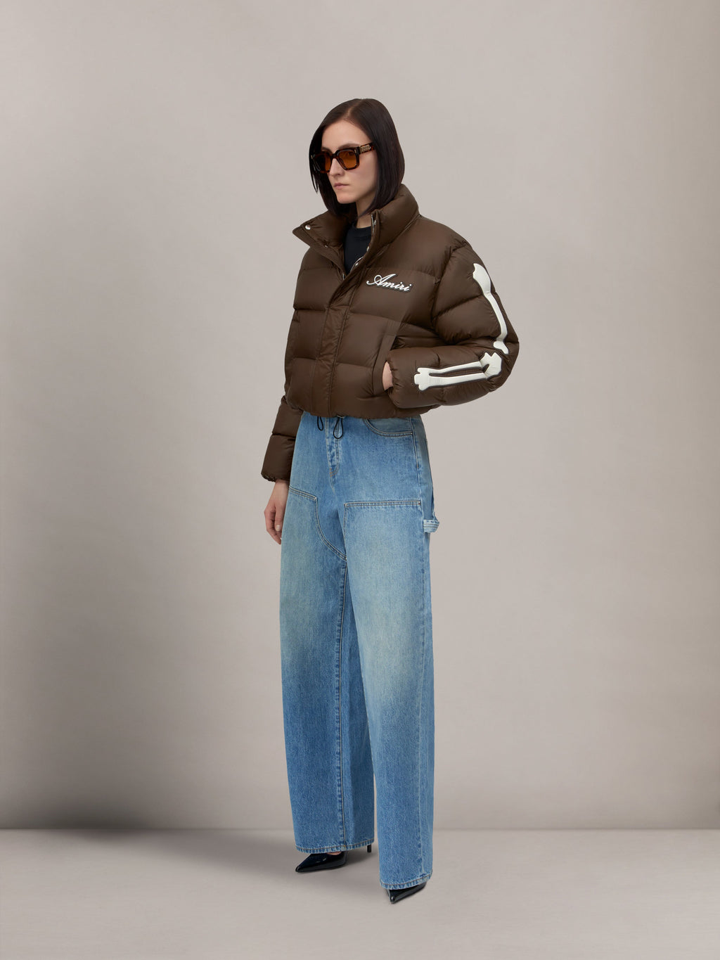 WOMEN - WOMEN'S BONES CROPPED DOWN JACKET - Dark Brown