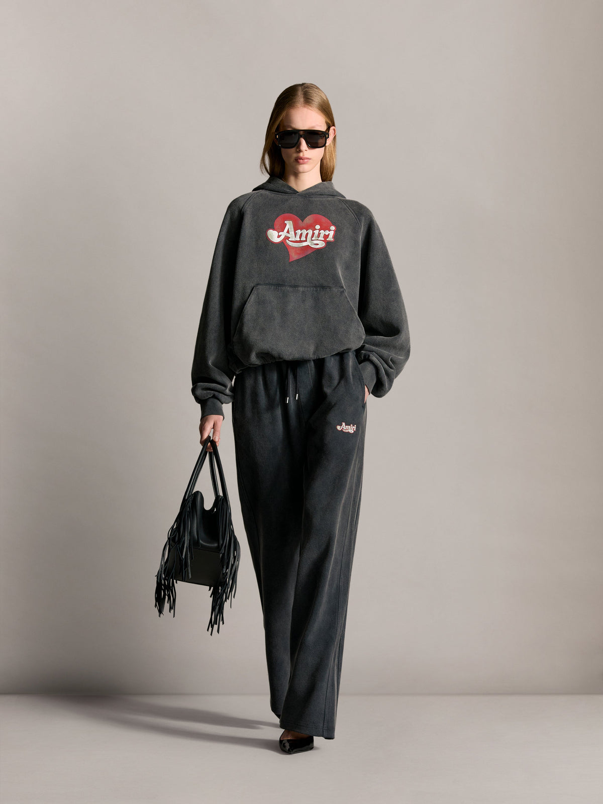 WOMEN - WOMEN'S AMIRI HEART SWEATPANT - Black