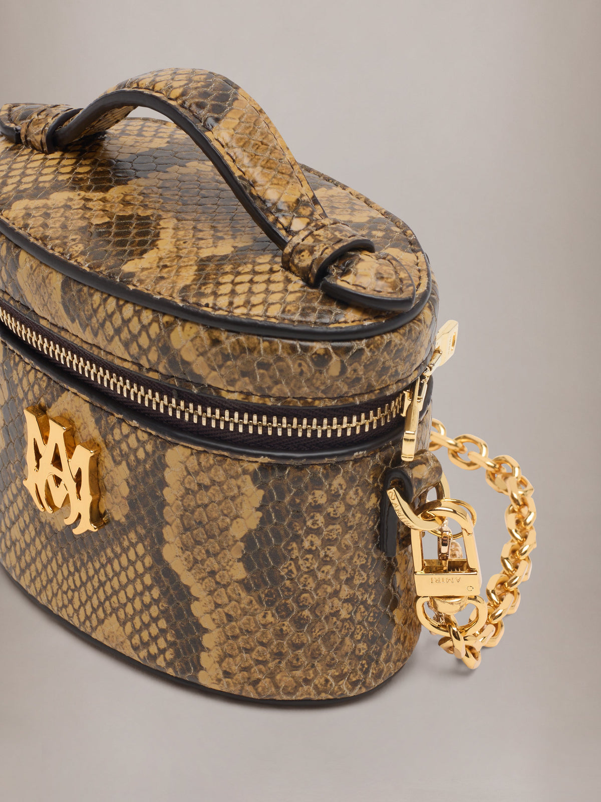 WOMEN - WOMEN'S PYTHON EMBOSSED NANO VANITY BAG - Brown