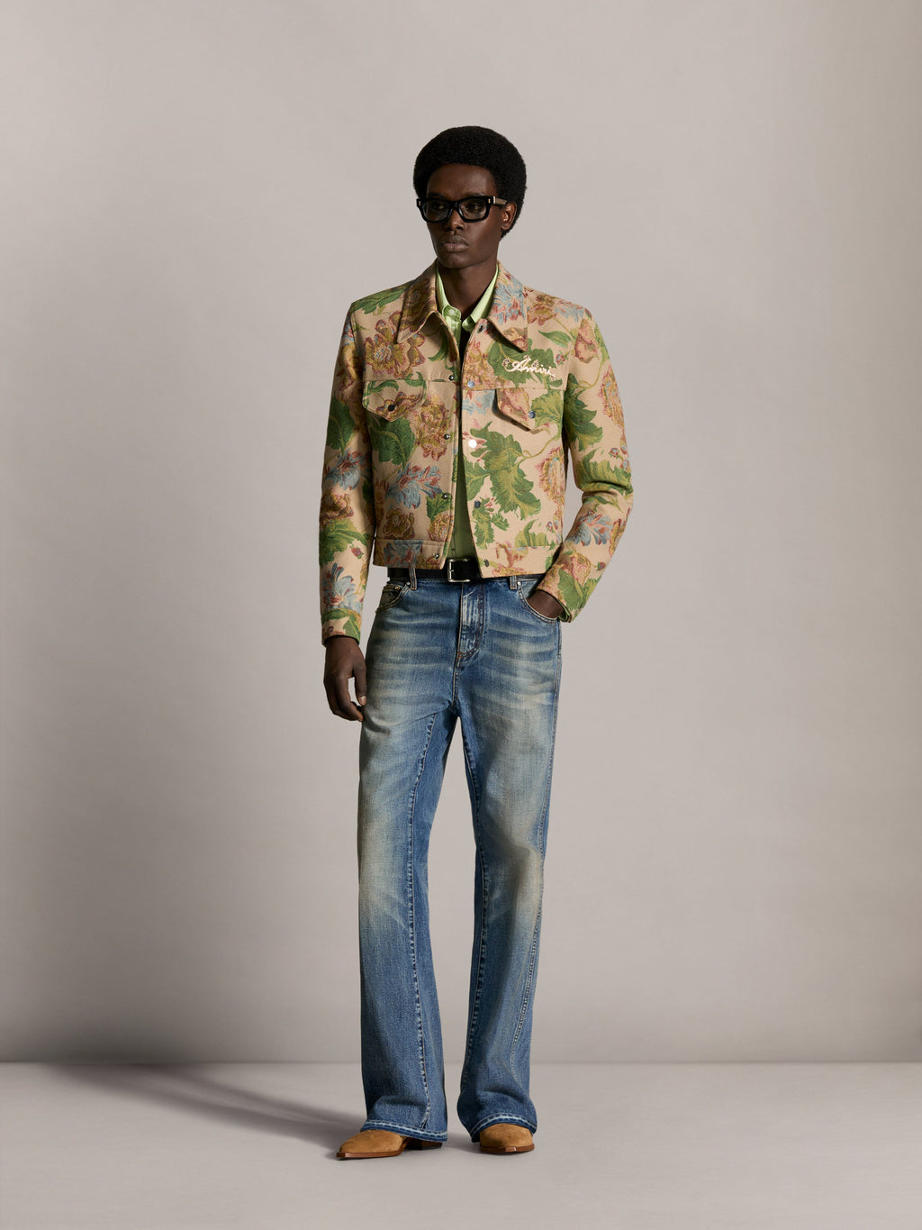 FLORAL TAPESTRY JACKET - Pale Rose