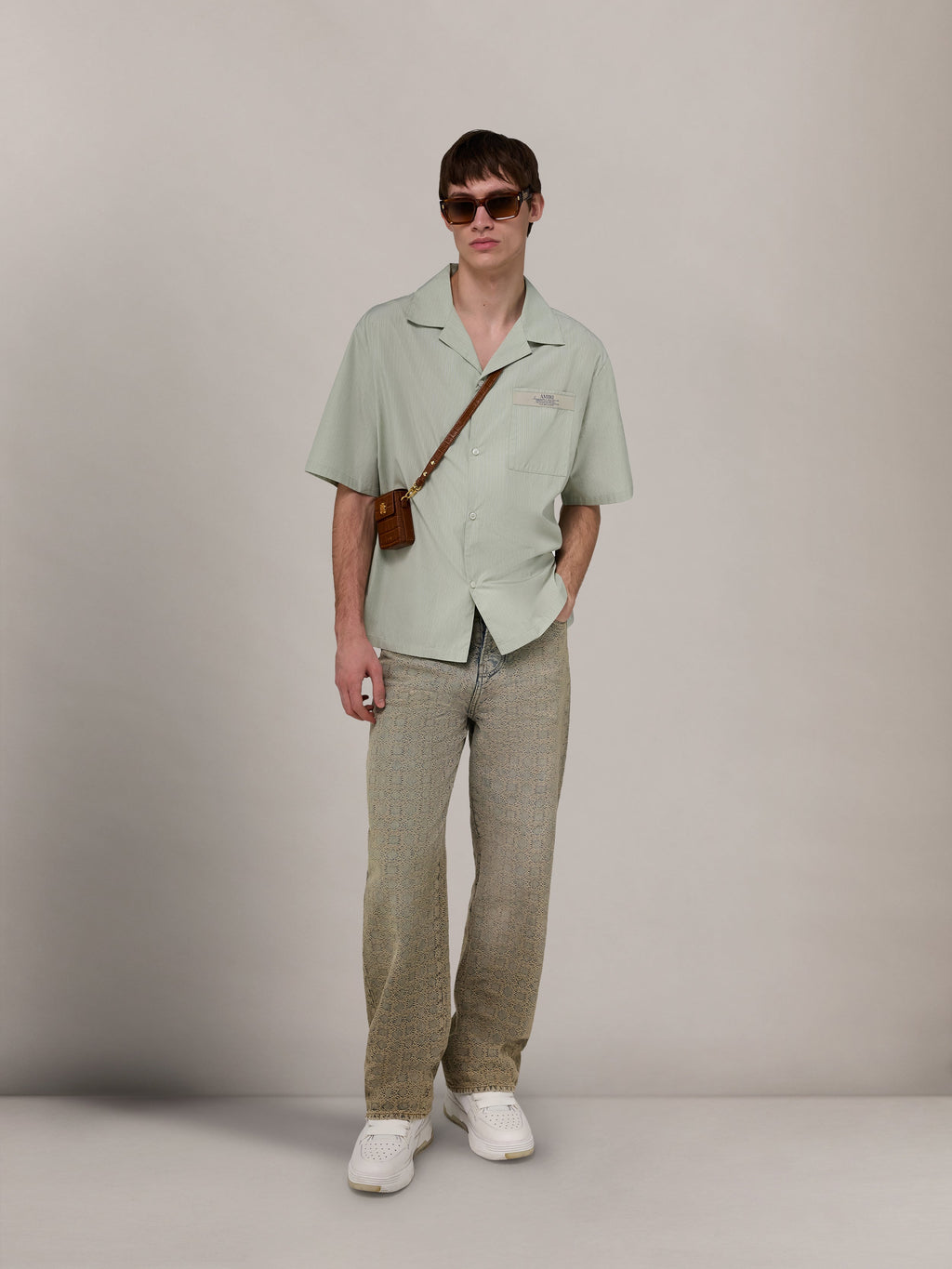 AMIRI SPIRIT BOX CAMP SHIRT - Green