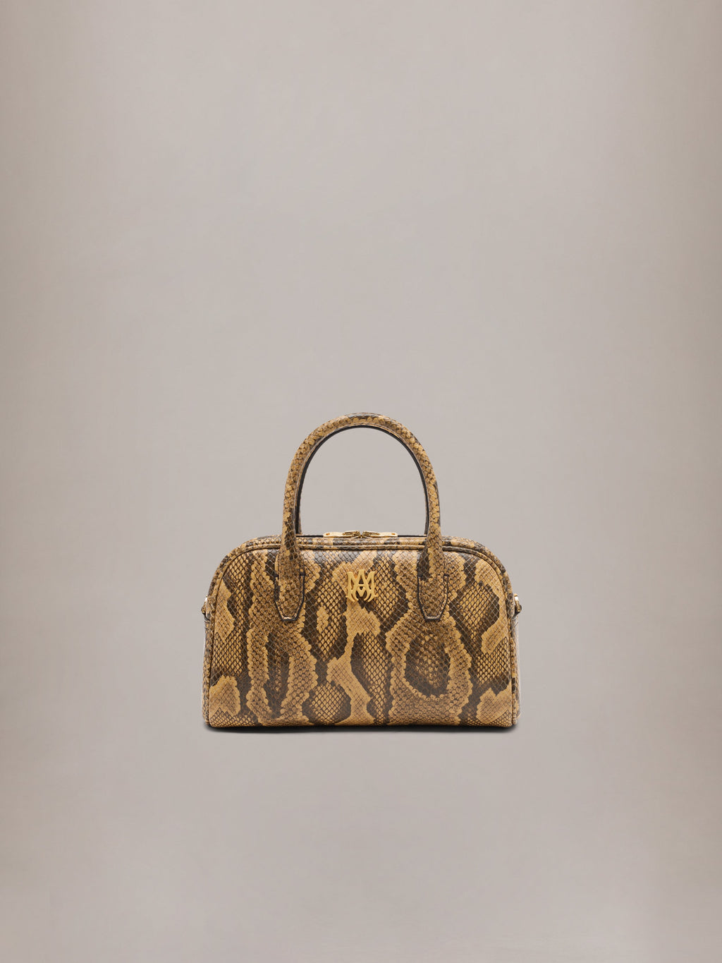 WOMEN - WOMEN'S PYTHON EMBOSSED MA BOWLING BAG - Brown