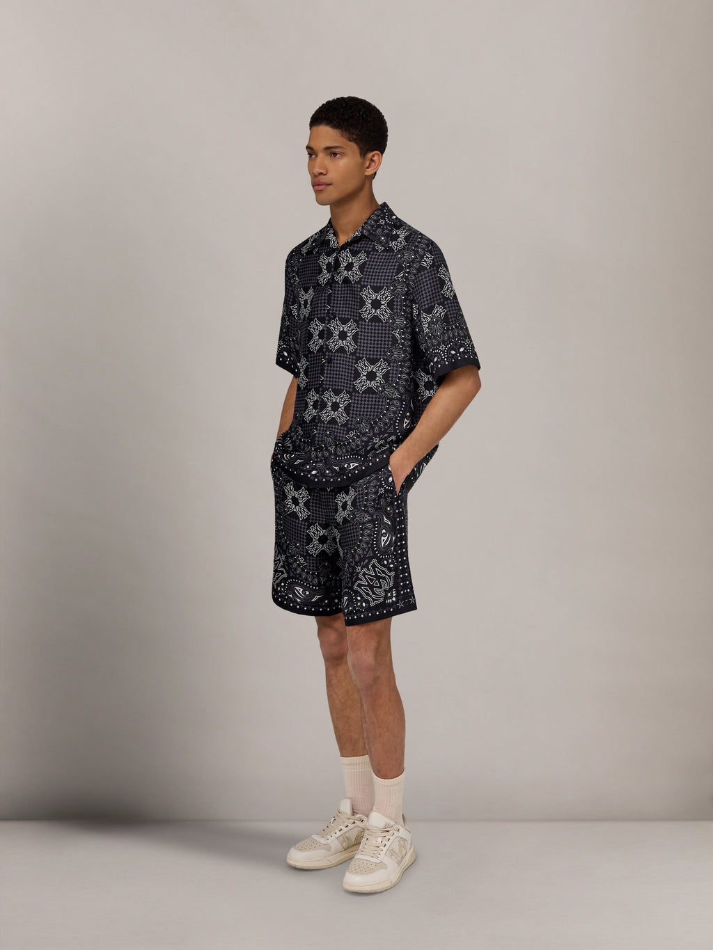 MA CHECK CAMP SHIRT - Black