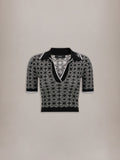 WOMEN - WOMEN'S MA QUAD KNIT SHORT SLEEVE POLO - Black