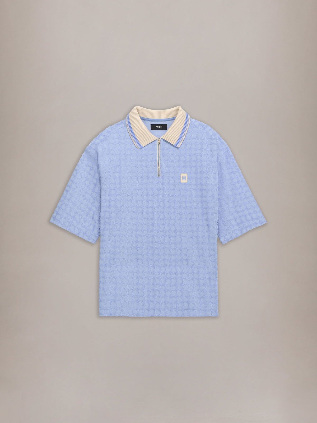 MA QUAD ZIP TOWELING POLO - Skyline Blue