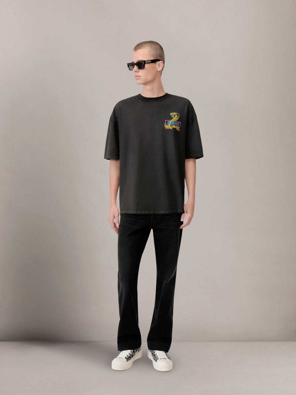 STRAIGHT FLARE JEAN - Vintage Black