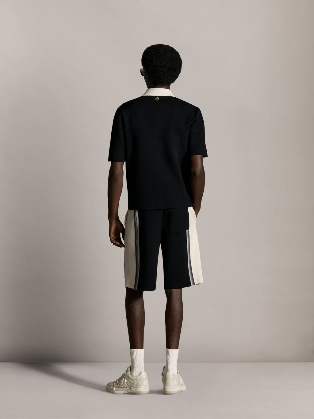 AMIRI PANELS KNIT SHIRT - Black