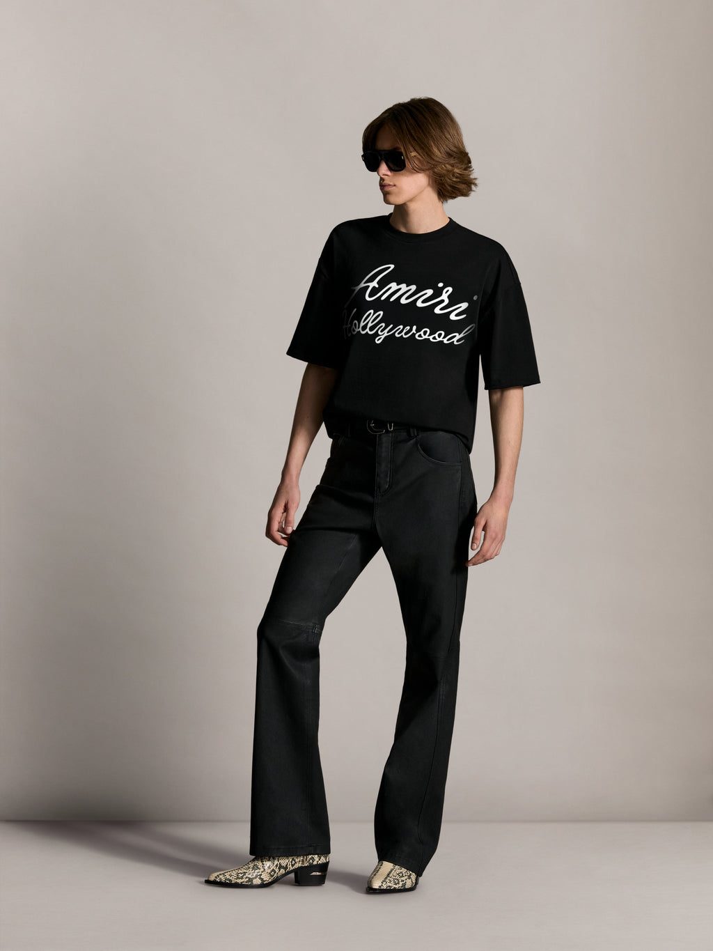 AMIRI HOLLYWOOD OVERSIZED TEE - Black