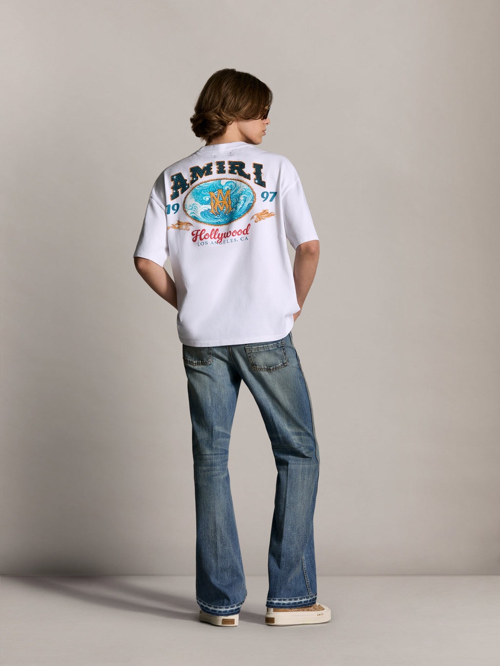 AMIRI HOLLYWOOD OVERSIZED TEE - White
