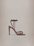 WOMEN - WOMEN'S SNAKE MA HEELED SANDAL - Brown