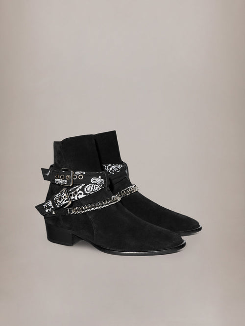 BANDANA BUCKLE BOOT - BLACK