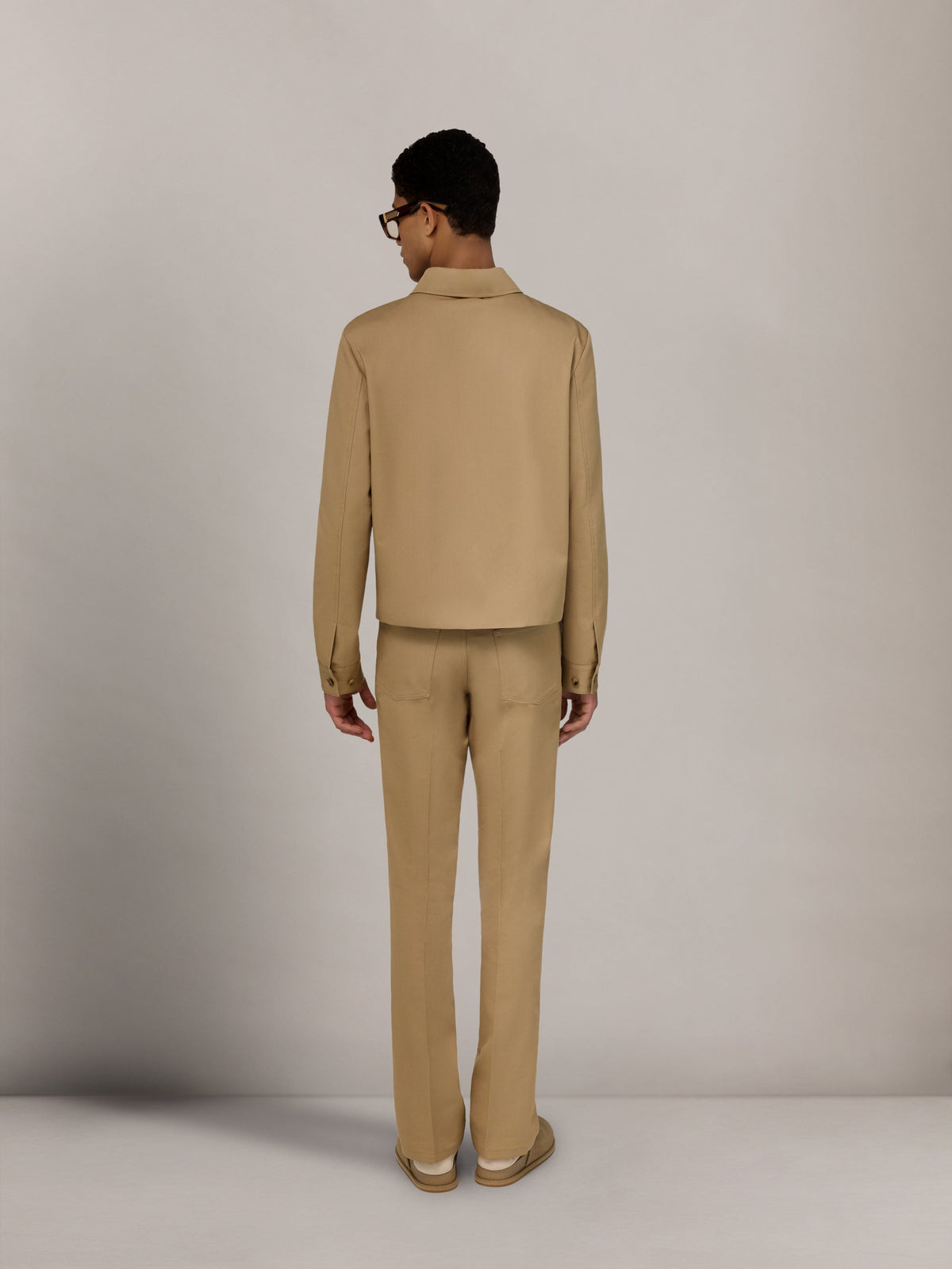 SCRIPT COLLAR SHIRT JACKET - Earth
