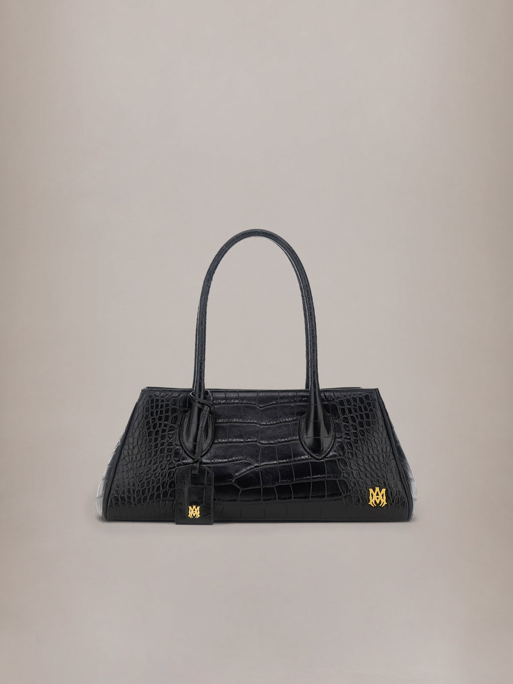 WOMEN - WOMEN'S EMBOSSED CROC HONEY 40 SHOULDER - Black